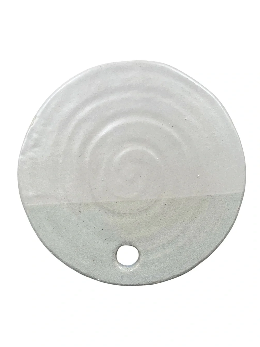 Handmade & Glazed 2-Tone Grey Stoneware Cheese Stones Serving Dishes, Set of 2